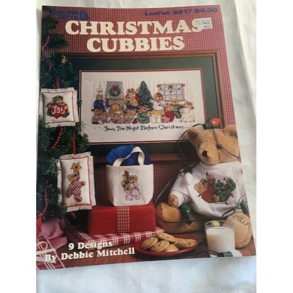 Leisure Arts Christmas Cubbies Cross Stitch Design Leaflet Pattern Book